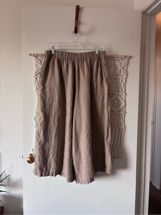 notPERFECTLINEN Pants - NPL taupe York midi pants Large